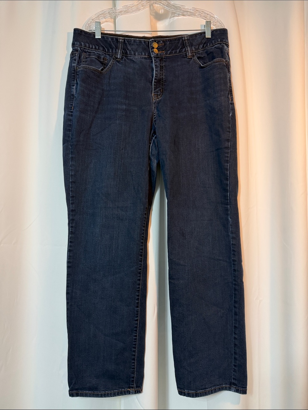 Lane Bryant High Rise Straight Tighter Tummy Tech Dark Wash Straight SZ18S B7